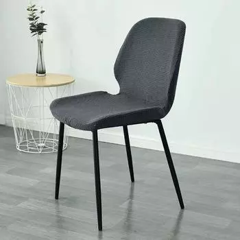 Curved Stool Cover Backrest Cover Elastic Hotel Banquet Household Semi-circular Universal Chair Cover Solid Color Chair Cover 1Pcs chair cover светло-зеленый