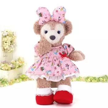 cushu cush Даффи Шелли Мэй Костюм Мягкая игрушка Продается отдельно Сделано в Японии Одежда Милая Алиса в Стране Чудес Розовое Платье Голова Лента Юбка-американка Обувь розовый