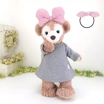 Cushu Cush Duffy Shellie May Костюм Мягкие игрушки Товары для животных Одежда Длинный рукав Длинное серое трикотажное платье и лента Комплект из 2 предметов cds478s Футболка-наряд серый