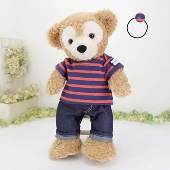 cushu cush Duffy Shellie May Сделано в Японии мягкая игрушка одежда костюм красный темно-синий пограничный брюки комплект CDS254S нарядная футболка 2-х предметов