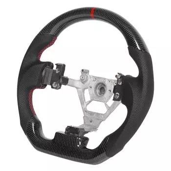 Custom Carbon Fiber Steering Wheel Nappa Perforated Leather Fit for Nissan 350z 2003-2008 чёрный