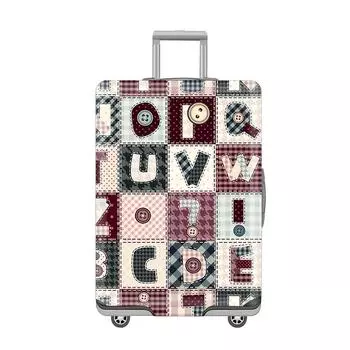 Custom Elastic Thickened Travel Suitcase Protective Cover with Picture Printing Extra Thick 18-21 inches (S)