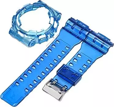 Custom ga100 ga110 ga120 gd100 gd110 gd120 series compatible bezel belt band set G-SHOCK (blue)