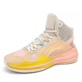 Custom High-Top Breathable Mesh Basketball Shoes With Non-Slip Rubber Sole Sports Men Sneakers 45 белый