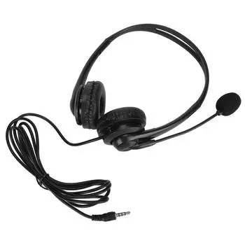Customer Service Headset Hands Free Stereo Corded Binaural PC Noise Cancelling Headphone for Phone
