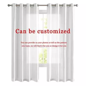 Customized Black Silk Blackout Curtains, Semi-Blackout Curtains, Kitchen, Living Room, Bedroom, Sun Window, Home W50xH130(CM)x2PCS&Rod pocket