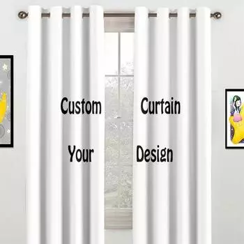 Customized curtain W50xH130(CM)x2pcs&HOOK