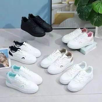Customized little white shoes women s spring and summer new versatile Korean version student breathable platform casual white shoes board shoes spor 35