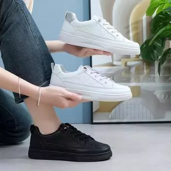 Customized little white shoes women s spring and summer new versatile shoes children s Korean version student breathable casual white shoes sport 35