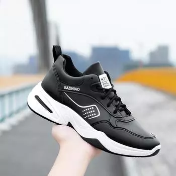 Customized Men s Casual Sporty Shoes New Fashionable Breathable Comfortable Running Shoes for Winter Spring Autumn Sports Tours 40 чёрный