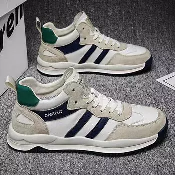 Customized men s shoes new retro fashion casual shoes trend Korean version sports shoes men s shoes men s running sports shoes 39 зелёный