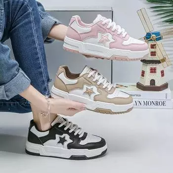 Customized new versatile little white shoes women s board shoes spring and summer Korean version student breathable thick-soled casual white shoes 35