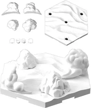 Customized Scene Base Field Plastic Model (Snow Ver.) белый