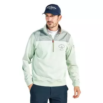 Cut and sew half sweat different EM00 [Munsingwear] sweatshirt, zip, absorption, 2-way stretch, materials, golf, MG5SSW22M, men s, (emerald)