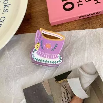 Cute Acetic Acid Acetate Hair Claw Flower Cute Coffee Cup Hair Clip Shark Clip Grab Clip Small Hair Claw Girl