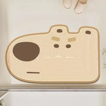 Милый инопланетный мультяшный диатомовый коврик для ванной комнаты, впитывающий коврик для ванной комнаты, быстросохнущий, нескользящий, прочный 40 * 60Cm (diatom mud)