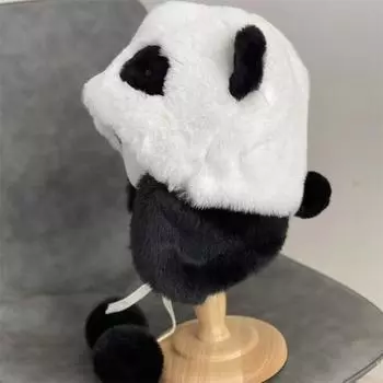 Cute alliance leader can cat hat fisherman hat student warm ear protector pullover hat children autumn and winter plush thickened M56-58cm белый