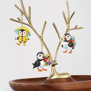 Cute Animal Diamond Painting Keychain - DIY Art Pendant for Home Decor and Parties