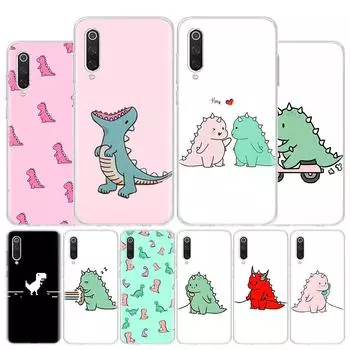 Cute Animal Dinosaur Baby Cover Phone Case For Xiaomi Redmi Note 10 Pro Max 10S 9 9S 9T 8 8T 11T 11S 11 5G 11E 7 6 5 4X Coque Ca Redmi Note 10S