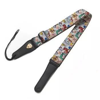 Cute Animal Guitar Strap Adjustable Guitar Shoulder Strap Electric Guitar Belt Folk Guitar 02