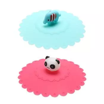 Симпатичная крышка для стеклянной чашки с защитой от пыли из силикона, уплотнительная крышка для кофе GB Elephant