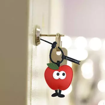 Cute Apple Keychain Christmas Tree Ornaments Adorable Women Gift Lightweight