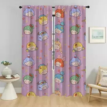 Cute Baby Blackout Curtain for Room 2 Panel Curtains for Bedroom Halloween Decoration Partition Shades Home Interior Curtains W50xH70cmx2pcs-CL