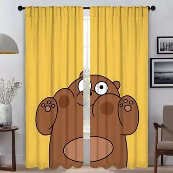 Cute Bare Elegant Room Curtains 2 Pieces Curtains for Bedroom Blackout Curtain Halloween Decoration Shades Partition Living Home W50xH70cmx2pcs-CL