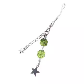 Cute Beaded Star Phone Chain Ornament Heart Beaded Cellphone Pendant Phone Lanyard Bag Charm for Fashionable Individuals B