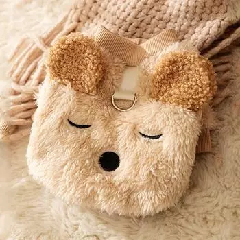 Cute bear arctic velvet dog down jacket warm in autumn and winter two feet small dog teddy bear pet clothes S (recommended weight 3-2.5 kg)