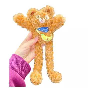 Cute Bear Pendant Keychain Dainty Bear Keyring Phone Straps Chain Accessory Pendant Cute Backpack Hangings Decorations коричневый