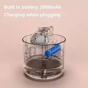 Cute Bear Wireless Air Humidifier USB with LED Lamp 500ML Portable Ultrasonic Mist Maker Water Car Fogger белый