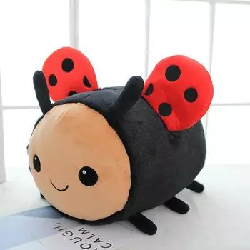 Cute Bee Ladybug Plush Toys High Quality Stuffed Dolls Sleeping Cylindrical Pillow Soft Sofa Decoration Birthday Gifts For Kids about 20-24cm