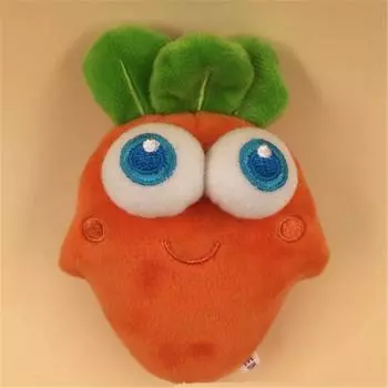 Милые большие глаза моркови плюшевые игрушки маленькая подвеска мини мультяшная морковка мягкая игрушка брелок для детей вечеринка активный подарок 13 см 13CM