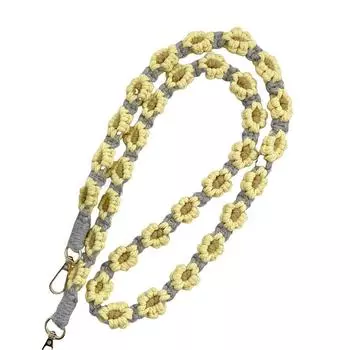 Cute Bohemian Key Fob Strap Handmade Bags Handle Chain Colorful Flowers Mobile Phone Charm Purse Style 3