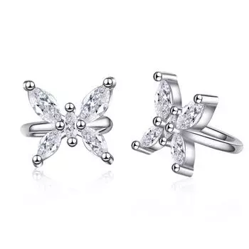 Cute Bow Earrings Fashion Zirconia Sparkling Classic Stud Earrings for Women Dazzling Female Elegant Accessories Timeless Jewelry белого золота