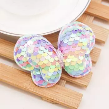 Cute Butterfly Hair Clips for Girls 3inch Double Sequin Butterfly Hairpins Kids Hairclips Children Hair Accessories