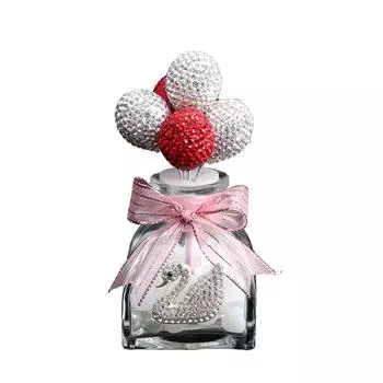 Cute Car Diamond Sparkle Balloon Ornament Dashboard Aromatherapy Balloon Interior Decoration красный/белый