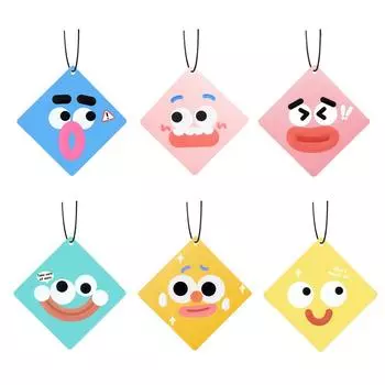 Cute Car Mirror Hanger Funny Cute Acrylic Charm Pendant Hanger Car Interior Decorations Car Rearview Mirror Accessories For RV жёлтый