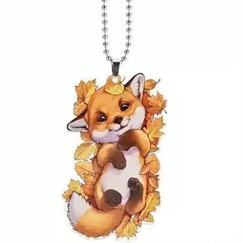 Cute Cartoon Acrylic Dog Keychain Pendant For Stylish Car Interior Decoration
