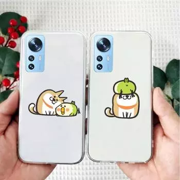 Cute Cartoon Animal Hand Drawn Phone Case For Xiaomi 12 10 11 Redmi 10X 9T Note 10S 9 8 Pro Transparent Cover Redmi 8