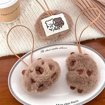 Милая мультяшная капибара плюшевая мягкая кукла игрушка кулон брелок рюкзак автомобиль подвески украшение подарок