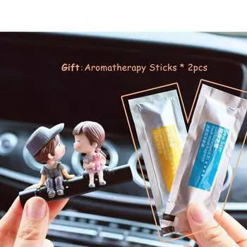 Cute Cartoon Couples Doll Car Air Vent Freshener Perfume Clip Aromas Diffuser Air Conditioning Perfume Clip Car Decoration