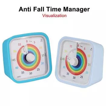 Cute Cartoon Decorative Time Management Tool 60 Minutes Visual Timer Countdown Timer Kids Children Reminder Alarm Clock светло-синий