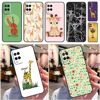Cute Cartoon Giraffe Case For OPPO Find X5 Pro X3 Lite A15 A16 A52 A72 A5 A9 A31 A53 A83 A93 A94 A74 A54 Cover Find X5 Pro