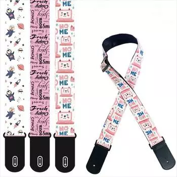 Cute Cartoon Guitar Strap Personalized Acoustic Guitar Strap Electric Guitar Belt Classical Bass 10