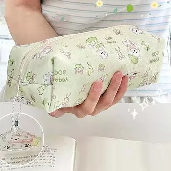 Cute Cartoon Puppy Pencil Pouch Large Capacity Stationery Storage Bag Small Makeup Bag School Office Supplies Student Gifts