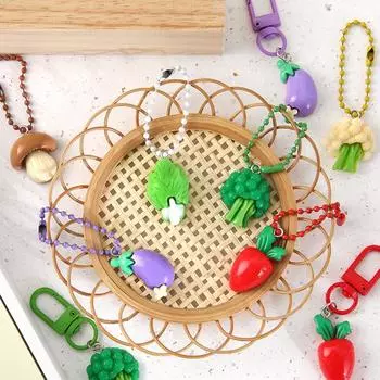 Милый мультфильм имитация овощей брелки смешной креативный брелок для ключей для женщин детей DIY сумочка кулон украшение ювелирные изделия подарки
