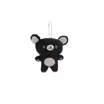 Cute Cartoon Teddy Bear Plush Toy Bear Basic Doll Bag Keychain Pendant Gift One Size чёрный