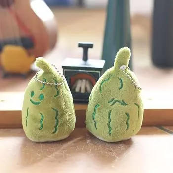 Cute Cartoon Vegetable Bitter Melon Plush Doll Toy Pendant Backpack Decoration Gifts
